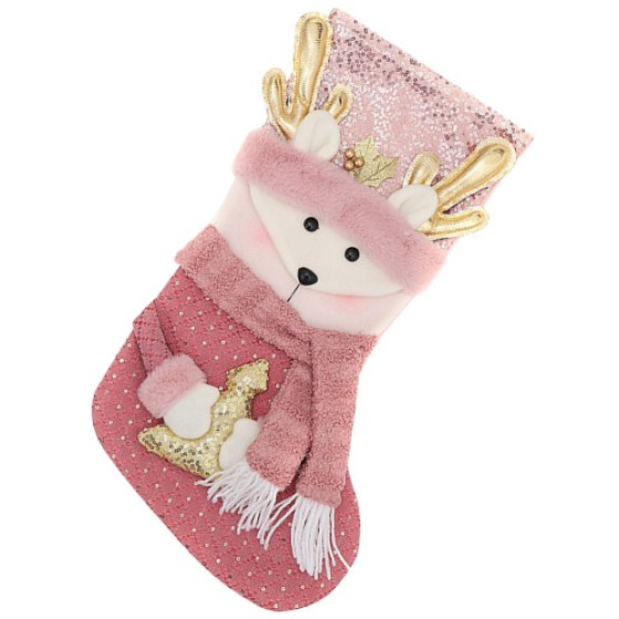 Christmas Tree Stocking with Sequins, Festive Decoration